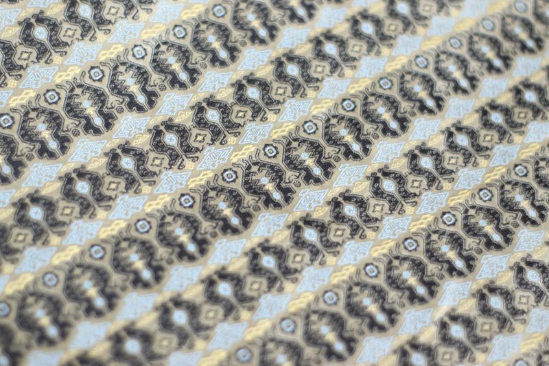 米色汉式几何兽纹蜀锦面料
